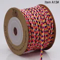 High-quality multicolor 4-strand braided cotton cord A13 for DIY jewelry and tassels - A13# / Approx. 2.0mm