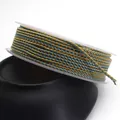 Detailed view of 1.5mm mixed-color braided cord with dragon pattern texture on a spool - Standard 1.5mm approx 1.6mm / Yellow-Brown and Blue-Green Mix