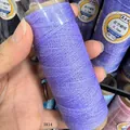 Premium 0.5mm purple waxed thread cord with gold sparkles for DIY jewelry braiding projects - 6-Strand Gold Silk Waxed Cord / 0.5mm / Approx 120m / Starry Lilac Purple (XK14)