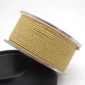 Macro detail of 1.5mm braided Milan cord with shiny gold metallic tinsel - Approx. 1.5MM / Beige