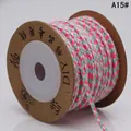 Multicolor four-strand braided cotton cord for DIY jewelry and tassels, model A15# - A15# / Approx. 2.0mm