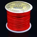 Cordón elástico plano rojo para bisutería DIY y enfilado de pulseras de cristal a mano - 0.6mm / Rojo