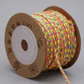 A17# 4-strand braided colorful non-elastic cotton cord for DIY jewelry crafts and tassels - A17# / Approx. 2.0mm