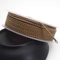 Close-up detail of 1.5mm dragon pattern braided cord for DIY jewelry and necklaces - Standard 1.5mm approx 1.6mm / Brown and Gold Mix