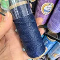 Navy blue 0.4mm starry sky glitter waxed cord for DIY jewelry bracelet weaving crafts - 6-Strand Gold Silk Waxed Cord / 0.5mm / Approx 120m / Starry Deep Blue (XK16)