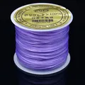 Cordón elástico plano púrpura para la fabricación de joyas y proyectos de artesanía DIY - 0.6mm / Violeta Claro