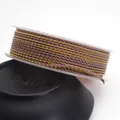 Macro detail of 1.5mm purple and gold dragon pattern braided cord for DIY jewelry - Standard 1.5mm approx 1.6mm / Purple and Gold Mix