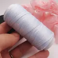 0.5mm hellblaue metallische Wachskordel für DIY-Schmuckherstellung und Flechten - Flache Wolken