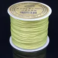 Hilo elástico plano de cristal verde claro de alta calidad para creación de joyería - 0.6mm / Verde Claro Amarillo