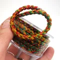 Nahaufnahme der 5 mm bunten geflochtenen Drachenmusterschnur mit Goldfaden. - 10#