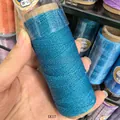 0.4mm 6-ply teal waxed cord with gold metallic thread for DIY jewelry making weaving - 6-Strand Gold Silk Waxed Cord / 0.5mm / Approx 120m / Peacock Blue (XK17)