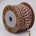 Multicolor 4-strand braided cotton cord for DIY jewelry crafts on a cardboard spool A20# - A20# / Approx. 2.0mm
