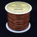 Rollo de hilo elástico plano marrón para cuentas de joyería DIY 100% poliuretano - 0.6mm / Café Claro
