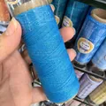 Blue 0.4mm gold-added wax thread 6-strand cord for DIY bracelet and ring weaving - 6-Strand Gold Silk Waxed Cord / 0.5mm / Approx 120m / Blue with Gold (XK18)