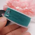 Hochwertige petrolfarbene geflochtene Baumwollschnur für DIY-Schmuck und Quasten - Ca. 1,2 mm / Seeblau (30#)