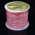 Cordón elástico de cristal plano rosa para ensartar cuentas y hacer pulseras DIY - 0.6mm / Rosa carne