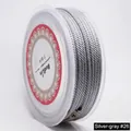 Professionelle silbergraue 1,5mm Maisschnur für DIY Schmuckherstellung und Ketten - Silbergrau