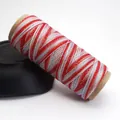 Cordon de cire panaché ciel étoilé 0,5mm pour le tressage de bijoux et l'artisanat DIY - Dégradé Rouge Blanc Bleu (C105)