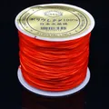 Cordón elástico plano naranja de calidad para la creación de joyas y abalorios DIY - 0.6mm / Rojo Anaranjado