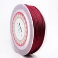 Bedlin 1,5mm kastanienbraune geflochtene Kordel für die DIY-Schmuckherstellung - Weinrot
