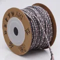 Pink and grey braided cotton cord 24# variant for DIY jewelry and tassel making - 24# / Approx. 2.0mm