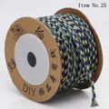 Braided tri-color cotton cord on spool for DIY jewelry making and crafts - B23# / Approx. 2.0mm