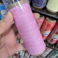 Durable pink 0.4mm metallic waxed cord thread for DIY jewelry braiding and crafting - Approx. 0.5mm / Bright Pink with Gold (XK21)
