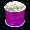 Hilo elástico plano de cristal japonés magenta para la creación de bisutería - 0.6mm / Fucsia