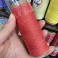 Vibrant 0.4mm red gold woven wax thread for DIY jewelry and bracelet braiding - Approx. 0.5mm / Red with Gold (XK23)