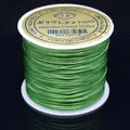 Hilo elástico plano de cristal japonés verde para enhebrar joyas de bricolaje - 0.6mm / Verde claro