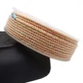 1,5 mm-2,0 mm bunte geflochtene Baumwollschnur mit Goldfaden für DIY-Schmuckherstellung - Ca. 0,8 mm / 03# (Beige Orange Gold Mix)