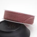 1.5mm brown braided nylon cord on a spool for DIY jewelry making and bracelet crafting - Standard 1.5mm approx 1.6mm / Dusty Pink
