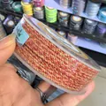 1.5mm hand-twisted cotton rope with gold thread for DIY bracelet and necklace jewelry crafting - Approximately 0.8mm / 05# (Mixed Red Gold)