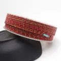 Red and brown hand-twisted cotton cord with gold metallic thread for DIY jewelry making - Approximately 0.8mm / 07# (Red Brown Gold Mix)