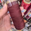 0.4mm dark burgundy waxed thread with gold metallic wire for DIY jewelry making crafts - Approx. 0.5mm / Wine Red with Gold (XK29)