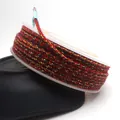 1.5mm red black braided cotton cord with gold thread for DIY jewelry making - Approximately 0.8mm / 08# (Mixed Red Purple Gold)