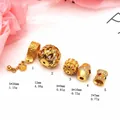Detailed view of sand gold plated jewelry charms with specific size and weight parameters - Flower Charm Spacer (1#)