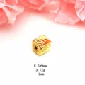 Macro view of a gold-plated baroque spacer bead showing 8.5x9mm size and 3.72g weight details - 8.5*9mm (3.72g)