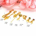 Detailed view of various sand gold charms including tassels with size and weight parameters - Gourd Tassel Style (1#)