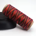 Fil de cire teinté segmenté ciel étoilé 0,5 mm pour tissage de bijoux DIY, rouge/noir - Espace Teint Ciel Étoilé Rouge et Noir (137)