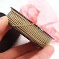 Detailed view of beige Mambo weaving cord with gold wire for DIY jewelry making - Approx. 1.5MM / Light Khaki