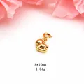 Close-up of gold-plated rocking horse charm for DIY jewelry making, 8x10mm size. - 8*10mm (1.04g)