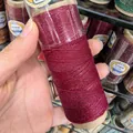 0.4mm dark red metallic wax thread spool for DIY handmade jewelry weaving and crafts - 0.5mm / Wine Red Gold Silk (XK33)