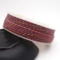 Mixed color hand-twisted cotton cord with gold thread for DIY jewelry bracelets - Approximately 0.8mm / 12# (Red Purple Brown Gold Mix)