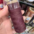 Burgundy waxed thread with gold metallic glitter for DIY jewelry braiding - 0.5mm / Wine Red Gold Sparkle (XK34)