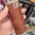 0.4mm brown waxed jewelry cord with metallic gold thread for DIY bracelet weaving - 0.5mm / Brown Red Gold Silk (XK35)