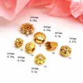 Detail of various gold-plated zircon spacer beads showing measurements and weights for DIY. - Engraved Mantra Bead (8#)