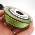 Macro view of 0.85mm metallic green braided jade thread for DIY jewelry weaving. - Approximately 0.8mm / Sprout Green