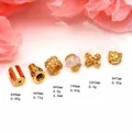 Detailed view of gold DIY jewelry charms including crowns and dharma vajra spacers. - 6# (Style 6)