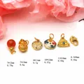 Detailed view of various sand gold charms with weight and size specifications - 12 (Style 12)